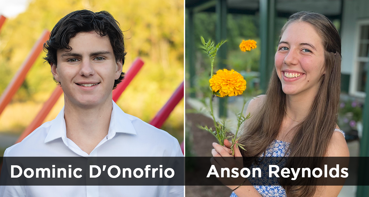 Dominic D’Onofrio and Anson Reynolds awarded Monroe County’s 2024 Lilly Endowment Community Scholarships