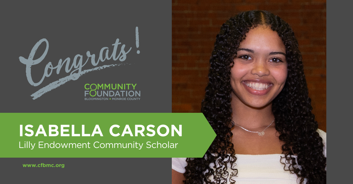 Monroe County welcomes Isabella Carson as 2026 Lilly Endowment Community Scholar